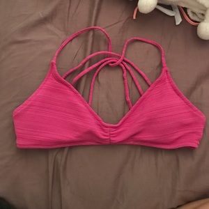 Pink volcom women's bikini top size large